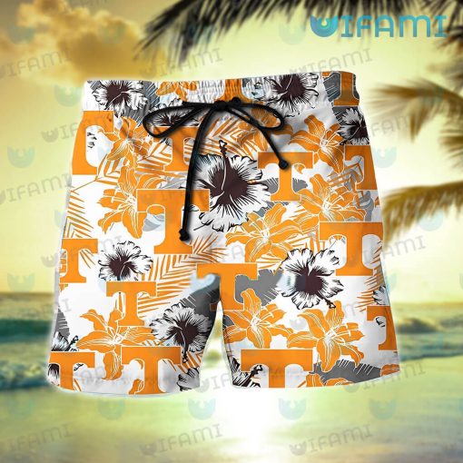 Tennessee Volunteers Hawaiian Shirt Hibiscus Palm Leaf Tennessee Vols Gift