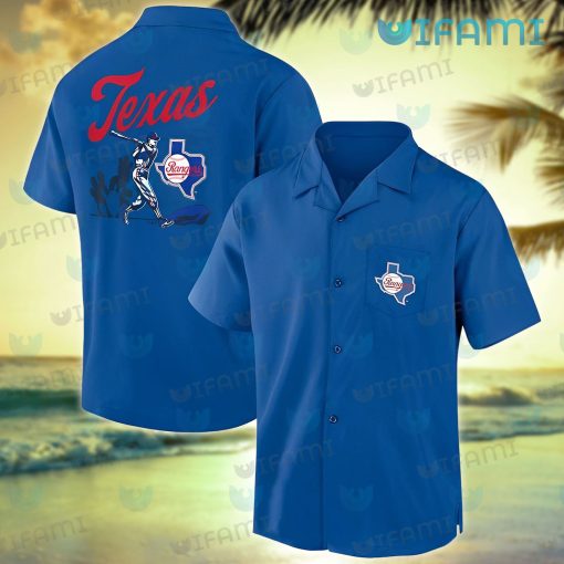 Texas Rangers Hawaiian Shirt Baseball Player Logo Texas Rangers Gift