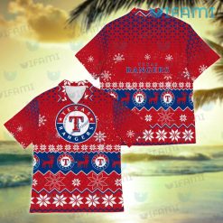 Texas Rangers Hawaiian Shirt Christmas Pattern Texas Rangers Gift