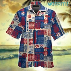 Custom Texas Rangers Hawaiian Shirt Turtle Tropical Leaves Texas Rangers Gift