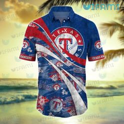 Texas Rangers Hawaiian Shirt Flower Pattern Texas Rangers Present