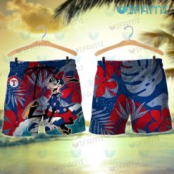 Texas Rangers Hawaiian Shirt Goofy Surfing Texas Rangers Short