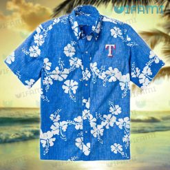 Texas Rangers Hawaiian Shirt Hibiscus Pattern Texas Rangers Gift