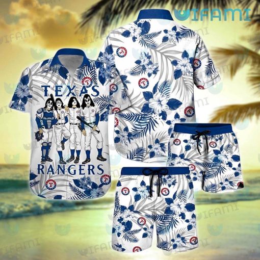 Texas Rangers Hawaiian Shirt Kiss Band Texas Rangers Gift
