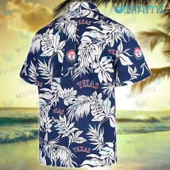 Texas Rangers Hawaiian Shirt Palm Leaves Texas Rangers Present Back
