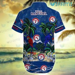 Texas Rangers Hawaiian Shirt Parrot Couple Tropical Beach Texas Rangers Present For Fans
