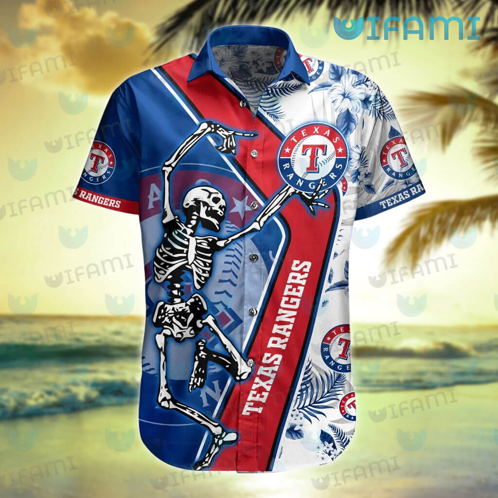 Texas Rangers Hawaiian Shirt Skeleton Dancing Texas Rangers Gift -  Personalized Gifts: Family, Sports, Occasions, Trending