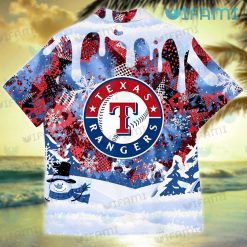 Texas Rangers Hawaiian Shirt Snoopy Dabbing Snowflake Texas Rangers Present Back