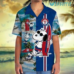 Texas Rangers Hawaiian Shirt Snoopy Surfing Beach Texas Rangers Gift