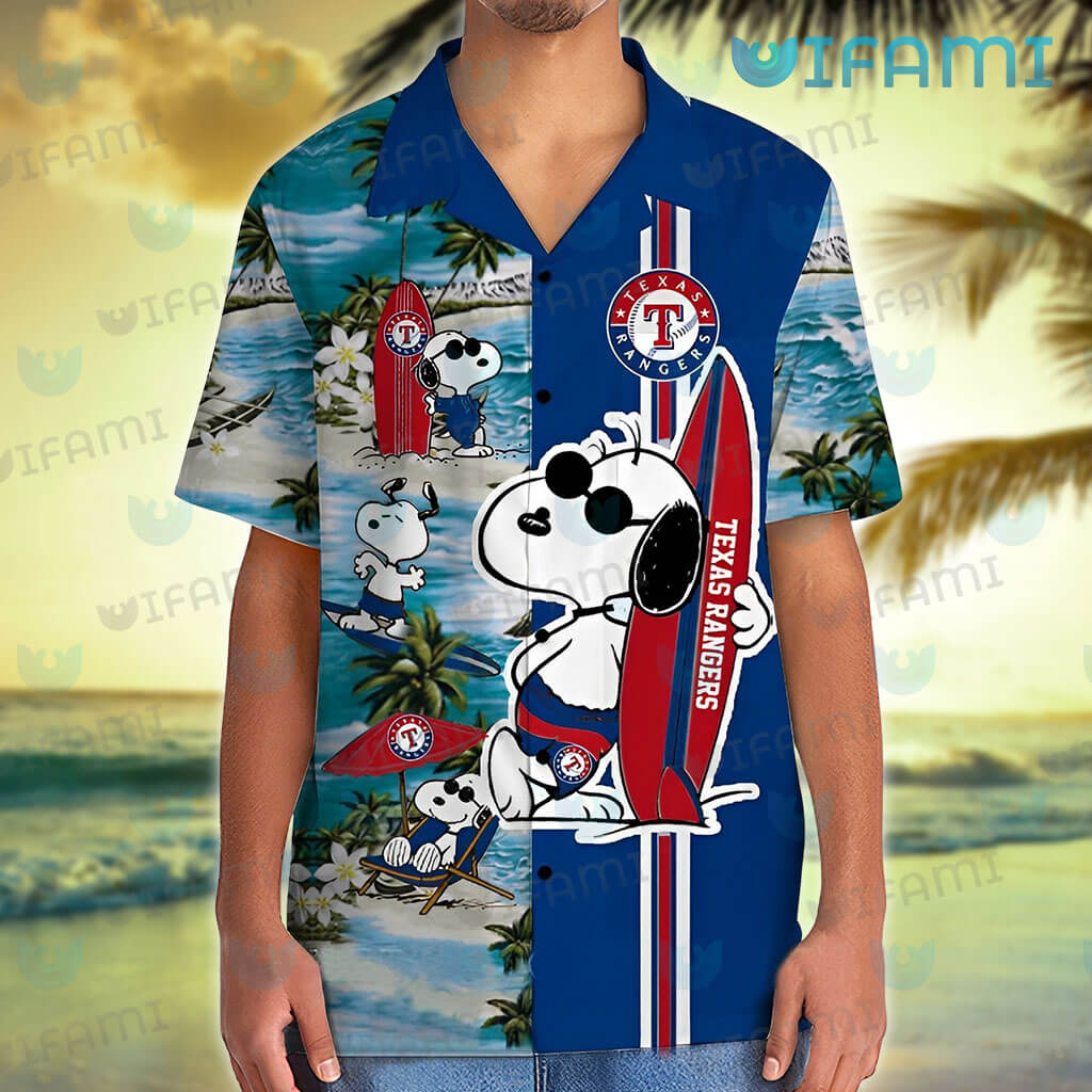 Cute Snoopy Texas Rangers Snoopy Lover Hawaiian Shirt - Freedomdesign