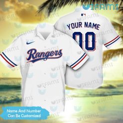 Texas Rangers Hawaiian Shirt Swoosh Logo Custom Texas Rangers Gift