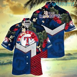 Texas Rangers Hawaiian Shirt Tropical Flower Texas Rangers Gift