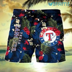 Texas Rangers Hawaiian Shirt Tropical Flower Texas Rangers Short