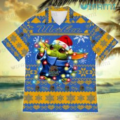 UCLA Hawaiian Shirt Baby Yoda Christmas Lights UCLA Present