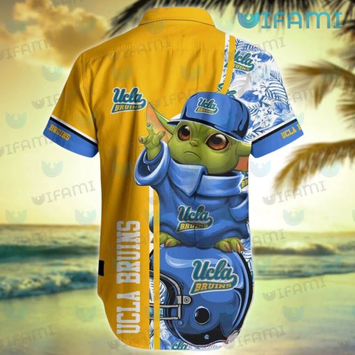 UCLA Hawaiian Shirt Baby Yoda Tropical Flower UCLA Gift