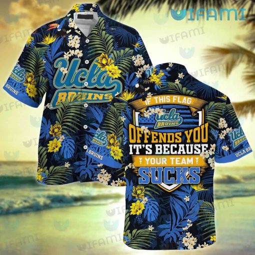 UCLA Hawaiian Shirt If This Flag Offfends You Your Team Sucks UCLA Gift