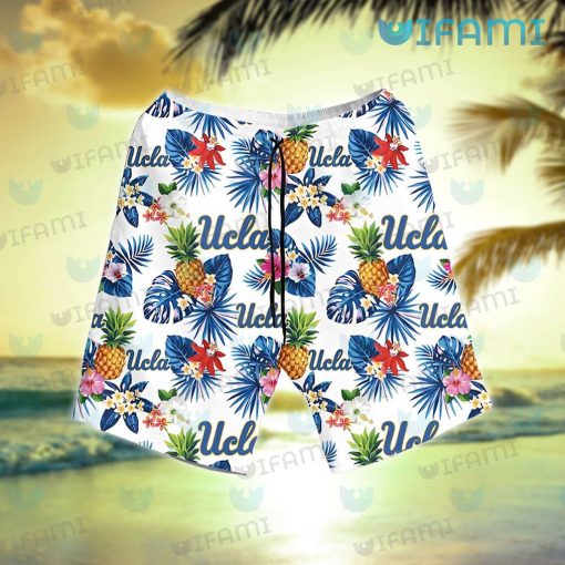 UCLA Hawaiian Shirt Pineapple Tropical Flower UCLA Gift