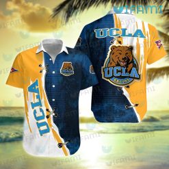 UCLA Hawaiian Shirt Stitches Grunge Pattern UCLA Gift