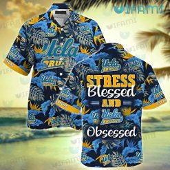 UCLA Hawaiian Shirt Stress Blessed Obsessed UCLA Gift