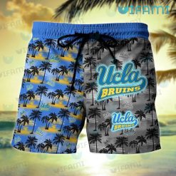 UCLA Hawaiian Shirt Sunset Dark Coconut Tree UCLA Short