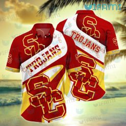 USC Hawaiian Shirt Big Logo Pattern USC Trojans Gift