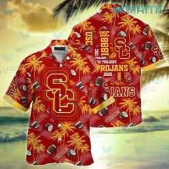USC Hawaiian Shirt Coconut Football Pattern USC Trojans Gift