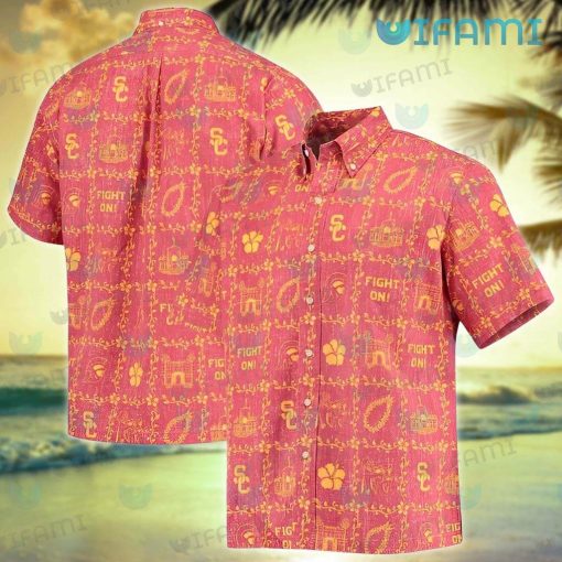 USC Hawaiian Shirt Fight On Logo USC Trojans Gift