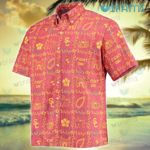 USC Hawaiian Shirt Fight On Logo USC Trojans Gift
