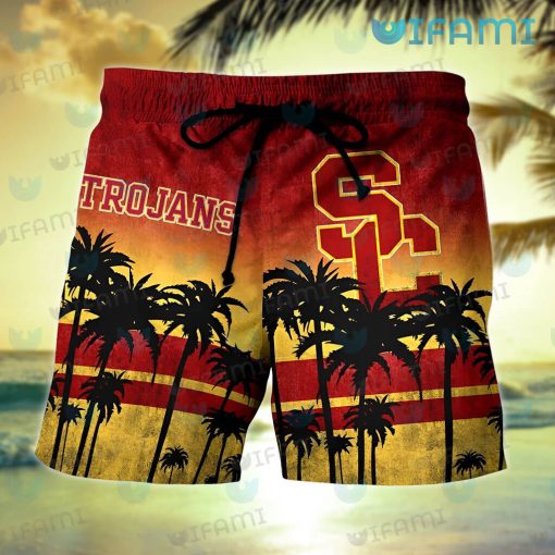 USC Hawaiian Shirt Grunge Coconut Tree USC Trojans Gift