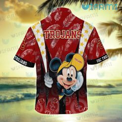USC Hawaiian Shirt Mickey Feather Logo USC Trojans Present Back