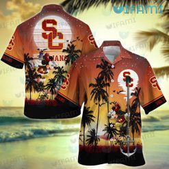 USC Hawaiian Shirt Mickey Mouse Anchor USC Trojans Gift