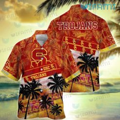 USC Hawaiian Shirt Palm Tree Pattern USC Trojans Gift