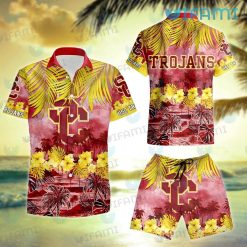 USC Hawaiian Shirt Tropical Summer Beach USC Trojans Gift