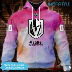 Vegas Golden Knights Hoodie 3D Breast Cancer Awareness Month Custom VGK Zipper