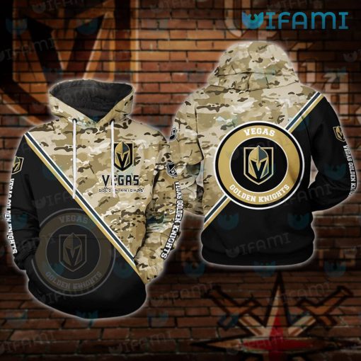 Vegas Golden Knights Hoodie 3D Camo Logo Golden Knights Gift