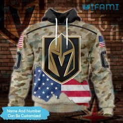 Vegas Golden Knights Hoodie 3D Camo USA Flag Custom VGK Gift