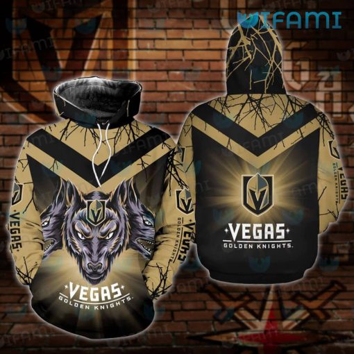 Vegas Golden Knights Hoodie 3D Halloween Wolf VGK Gift