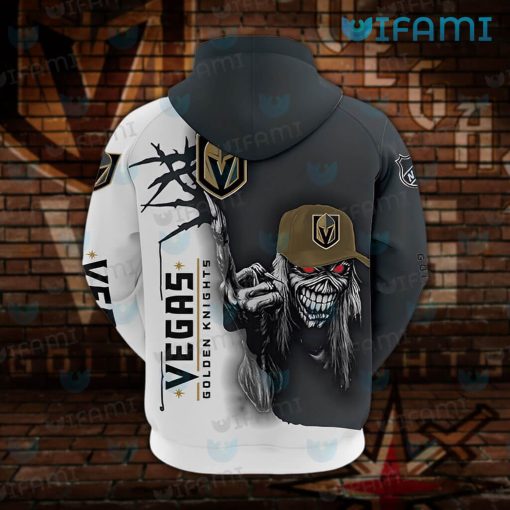 Vegas Golden Knights Hoodie 3D Iron Maiden Wearing Hat VGK Gift