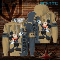 Vegas Golden Knights Hoodie 3D Mickey Mouse VGK Gift