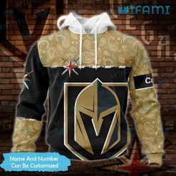 Vegas Golden Knights Hoodie 3D Paisley Pattern Personalized VGK Gift
