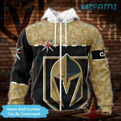 Vegas Golden Knights Hoodie 3D Paisley Pattern Personalized VGK Gift