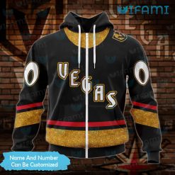 Vegas Golden Knights Hoodie 3D Reverse Retro Personalized VGK Zipper