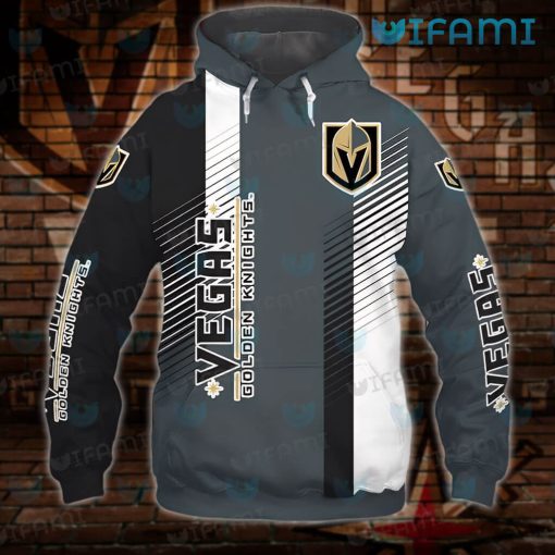 Vegas Golden Knights Hoodie 3D Stripe Pattern VGK Gift