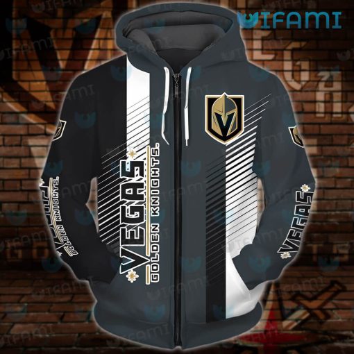 Vegas Golden Knights Hoodie 3D Stripe Pattern VGK Gift