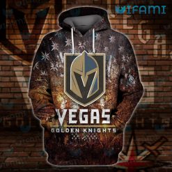 Vegas Golden Knights Hoodie 3D USA Flag Forest Golden Knights Gift