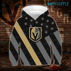 Vegas Golden Knights Hoodie 3D USA Flag Golden Knights Present Front