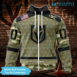 Vegas Knights Hoodie 3D Camouflage USA Flag Custom Vegas Golden Knights Zipper