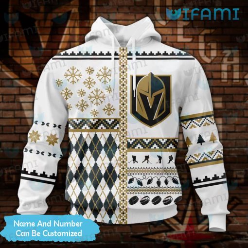 Vegas Knights Hoodie 3D Christmas Puck Custom Vegas Golden Knights Gift