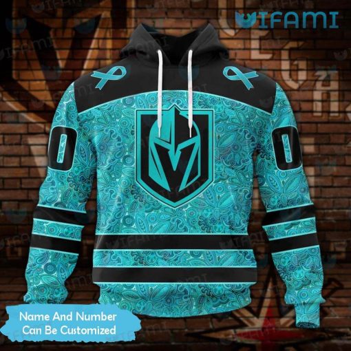 Vegas Knights Hoodie 3D Fight Ovarian Cancer Custom Vegas Golden Knights Gift