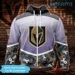 Vegas Knights Hoodie 3D Fights Again All Cancer Custom Vegas Golden Knights Zipper